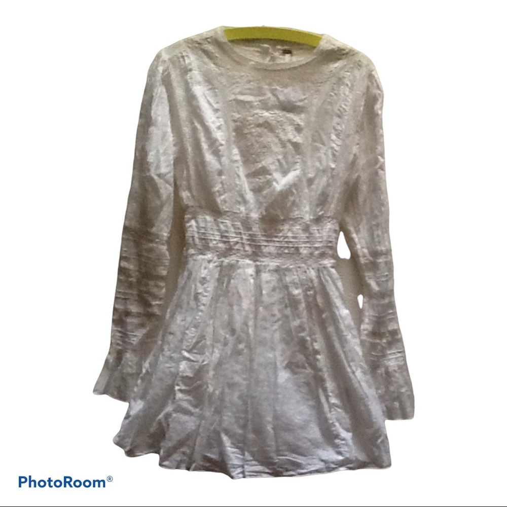 Free People Lace Tunic Top 100% Cotton Sz 2 NWT - Picture 1 of 9